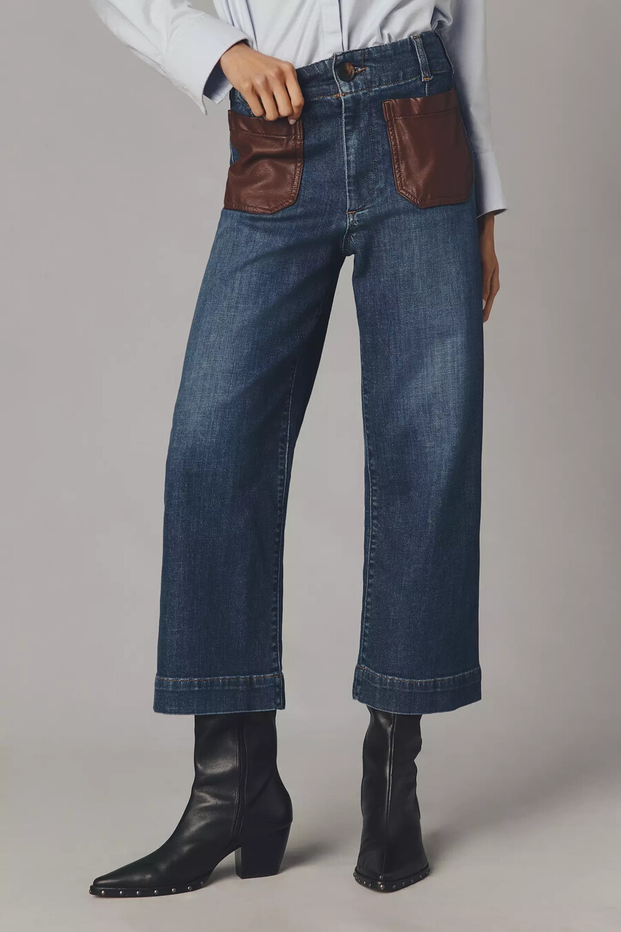 the colette crop high-rise jeans by maeve
