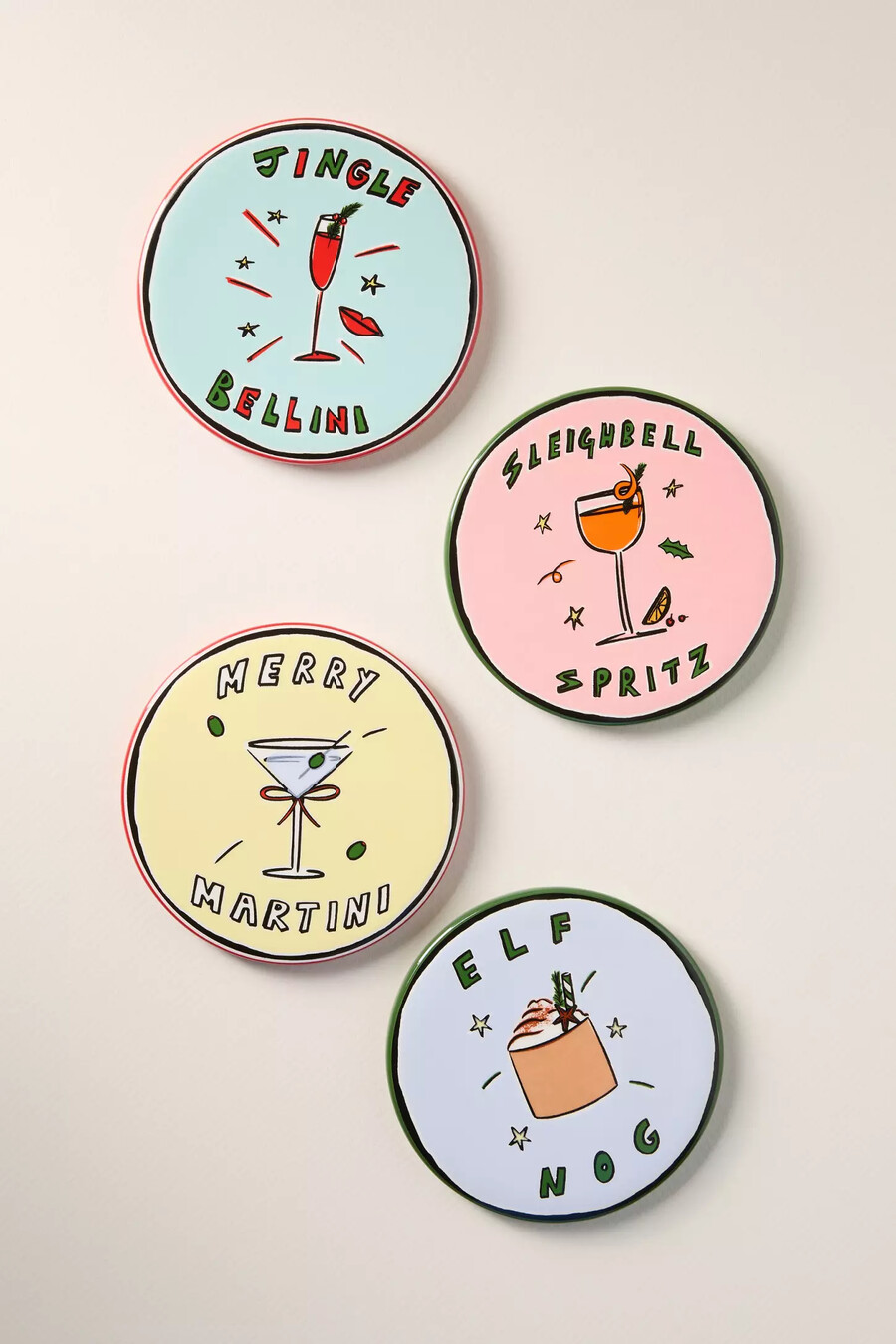 nephthys illustrated elf nog coaster