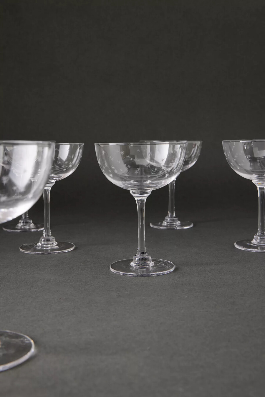 set of 6 the vintage list champagne saucers