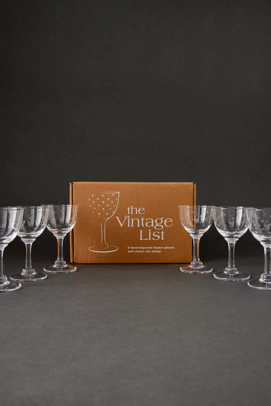 the vintage list crystal stemmed liqueur glasses set of 6