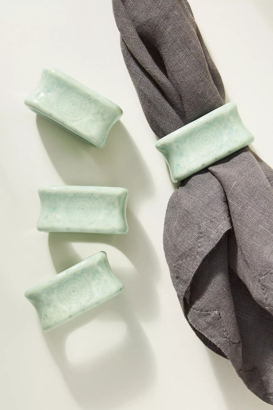 old havana ceramic napkin rings set of 4