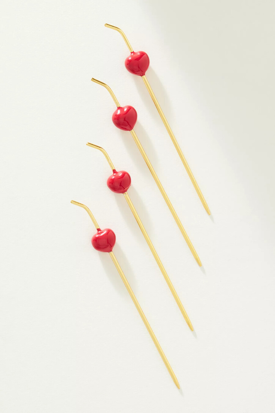 cherry garnish stainless steel cocktail sticks set of 4