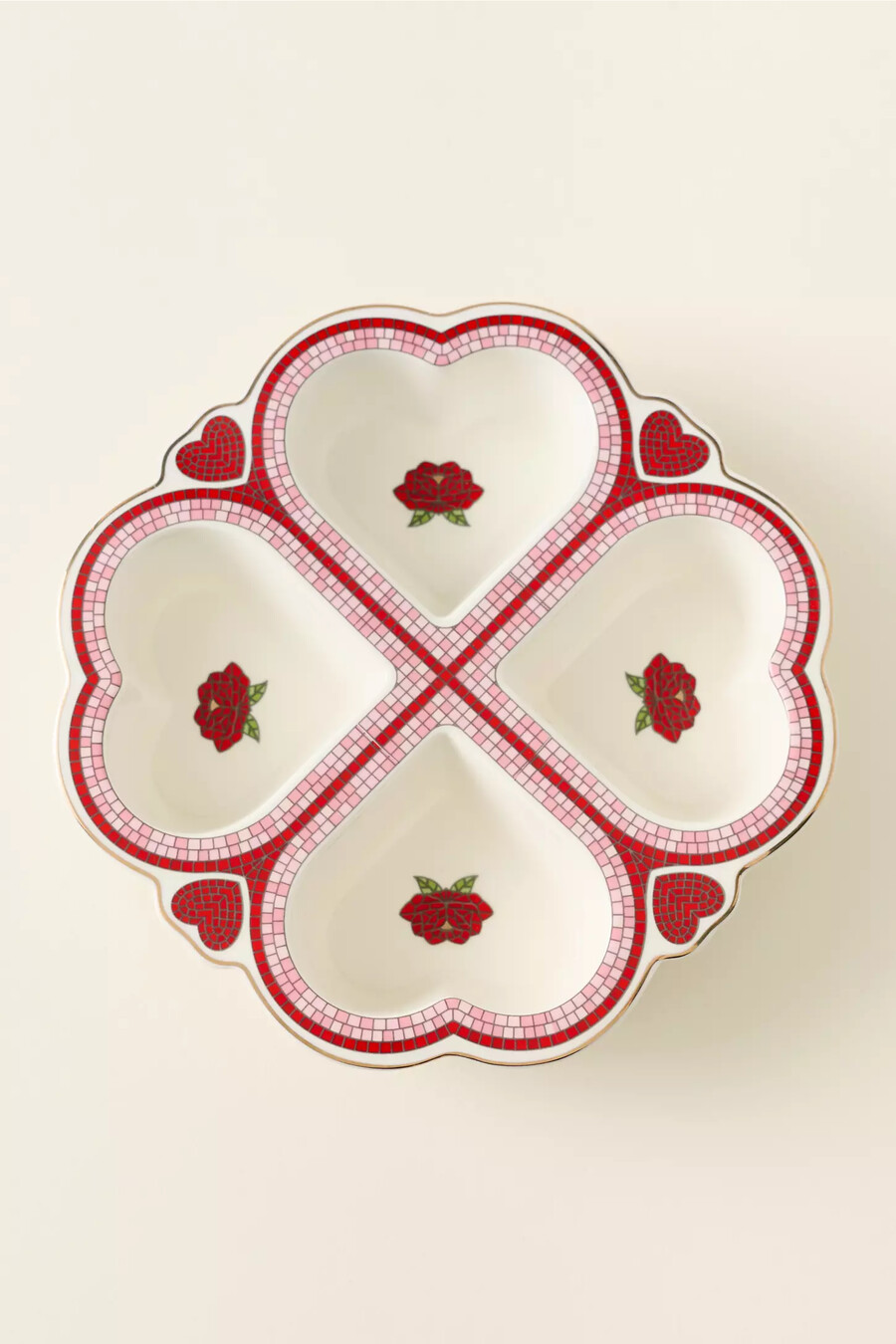 the bistro tile stoneware muffin pan valentines edition
