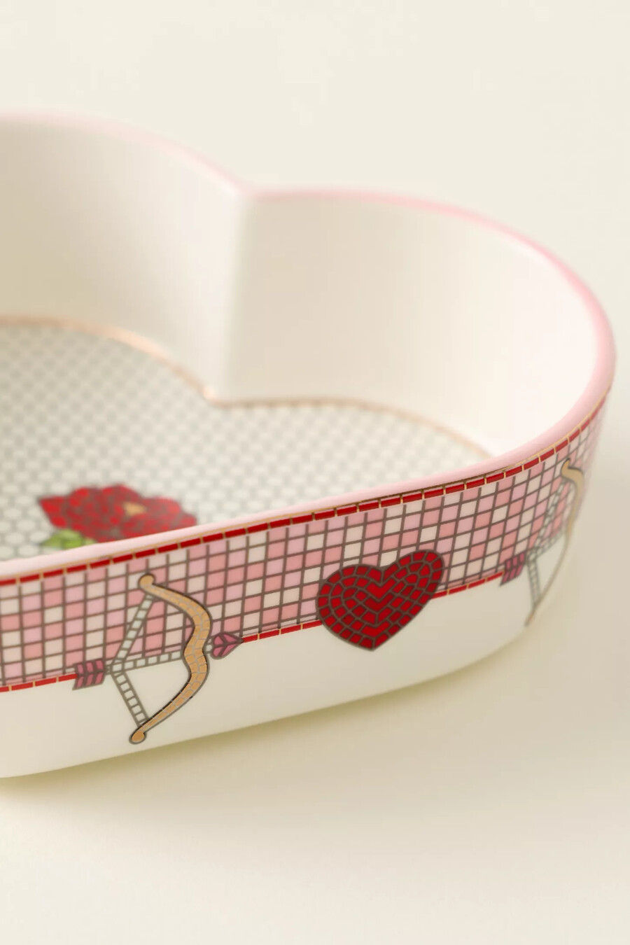 the bistro tile stoneware ramekin valentines edition