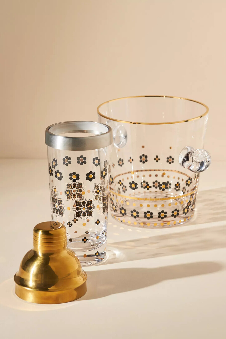 bistro tile glass ice bucket