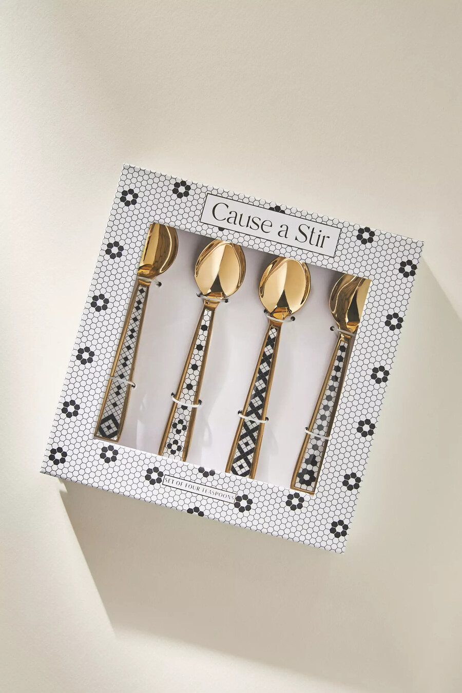 the bistro tile stainless steel teaspoons set of 4