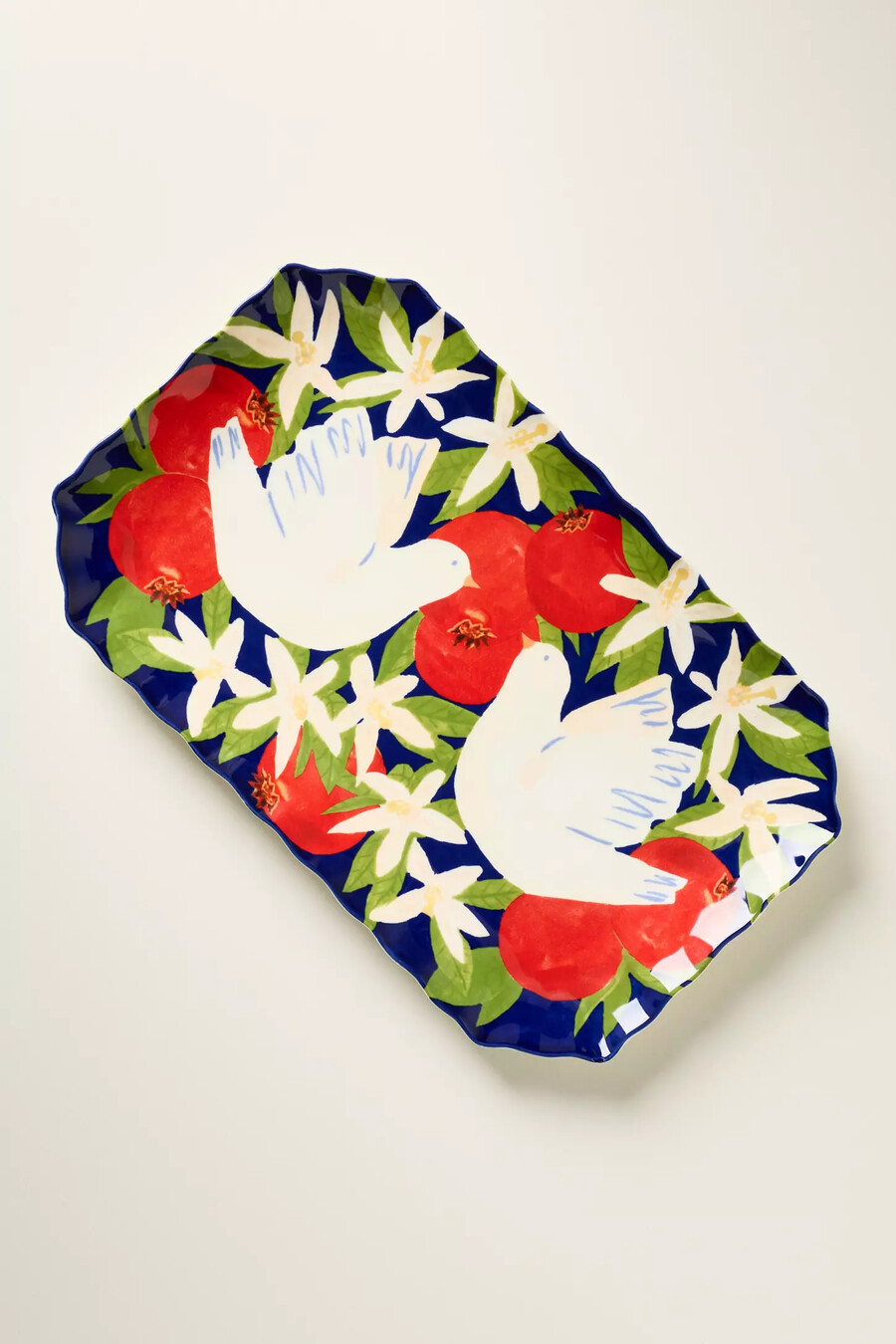 leah reena goren holiday stoneware platter
