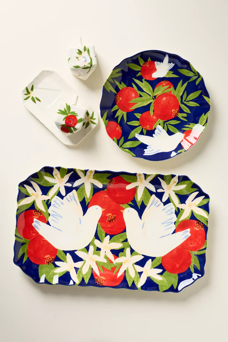 leah reena goren holiday stoneware platter