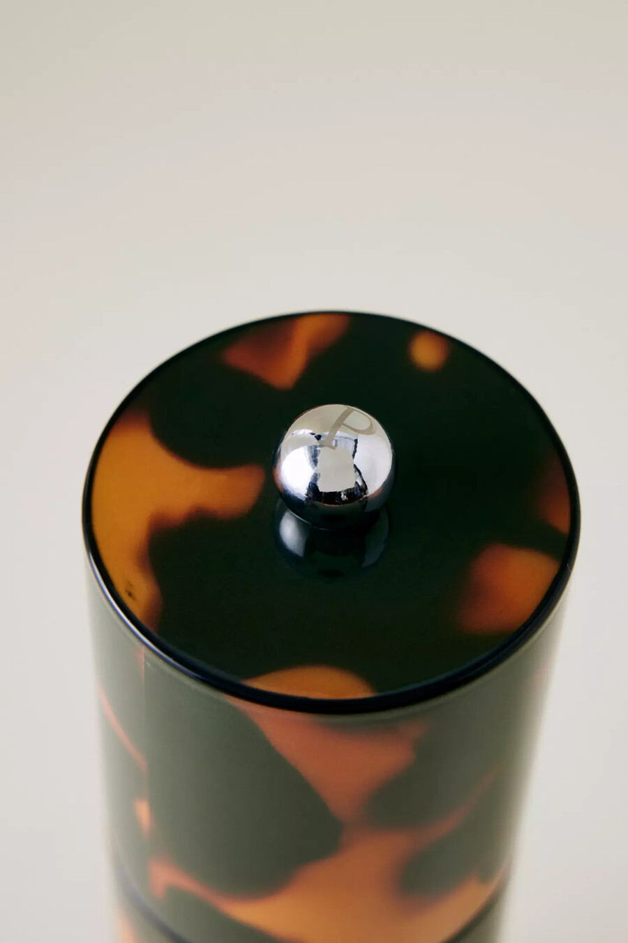 addison ross faux tortoiseshell round column salt pepper mill