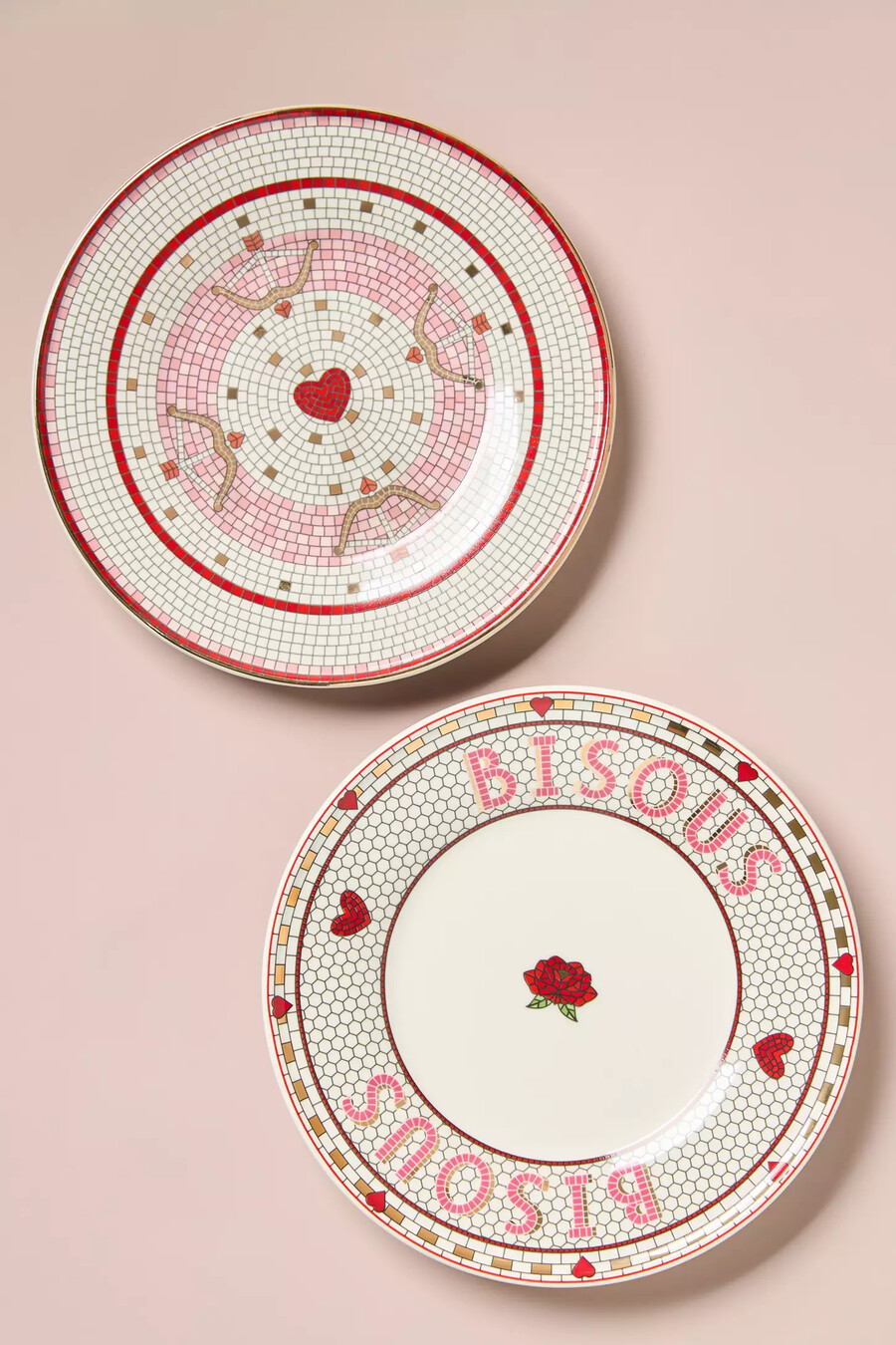 valentine bistro tile dessert plate