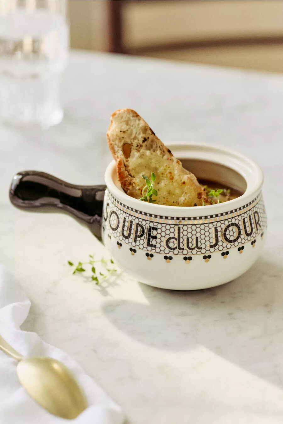 the bistro tile stoneware soup bowl