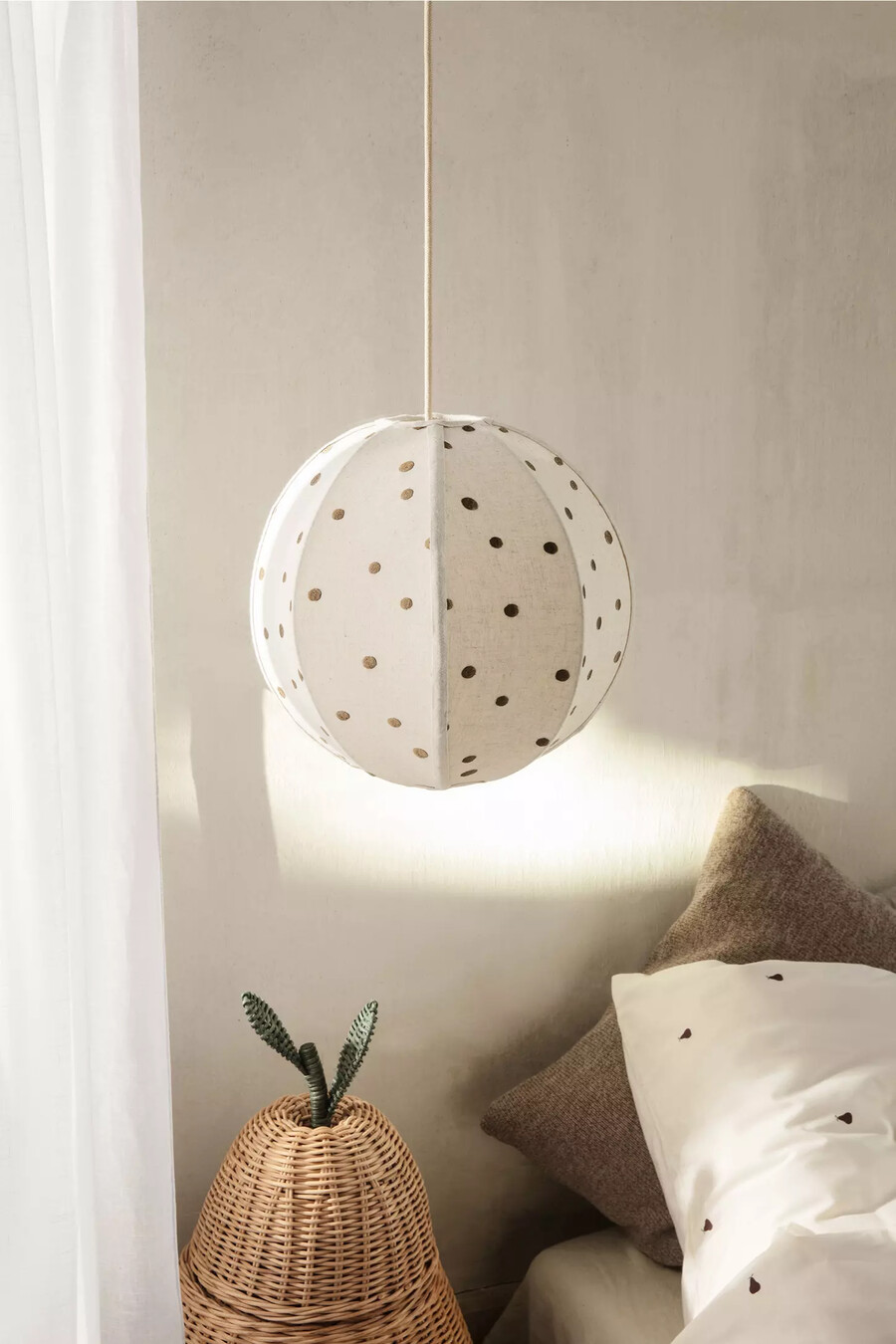 ferm living dots textile lamp shade