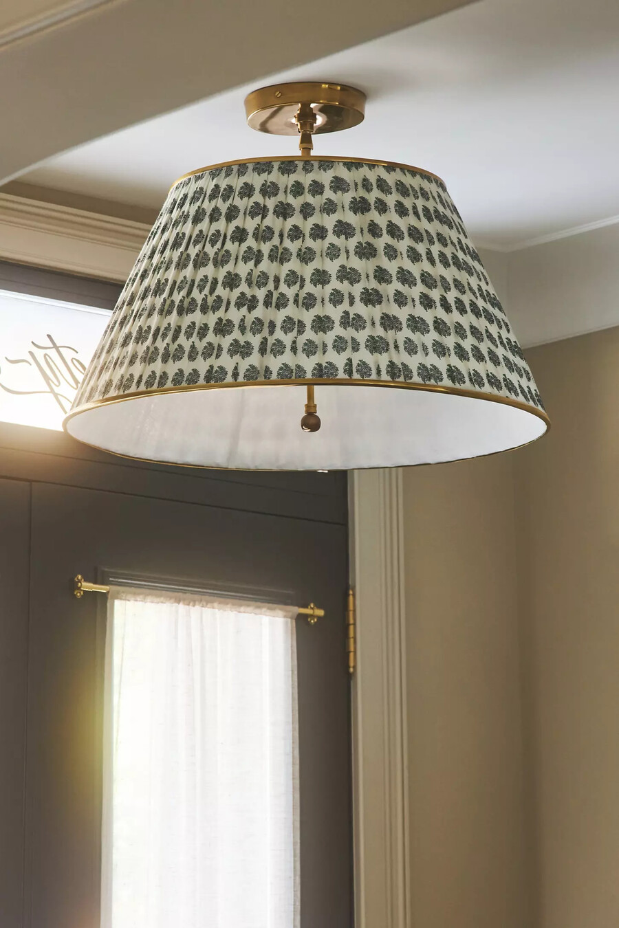 lee brass semi-flush mount pendant ceiling light