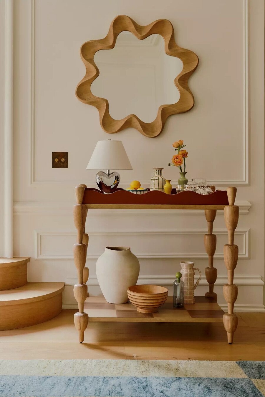 amor metallic heart table lamp