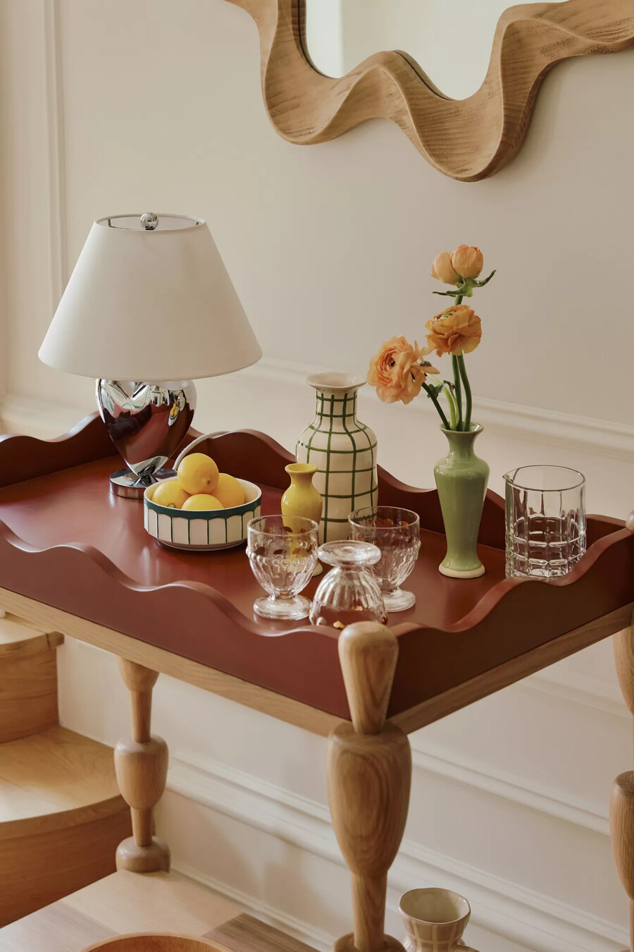 amor metallic heart table lamp