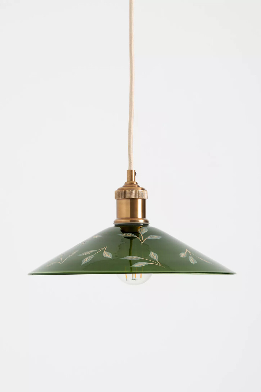 etched leaf glass pendant ceiling light