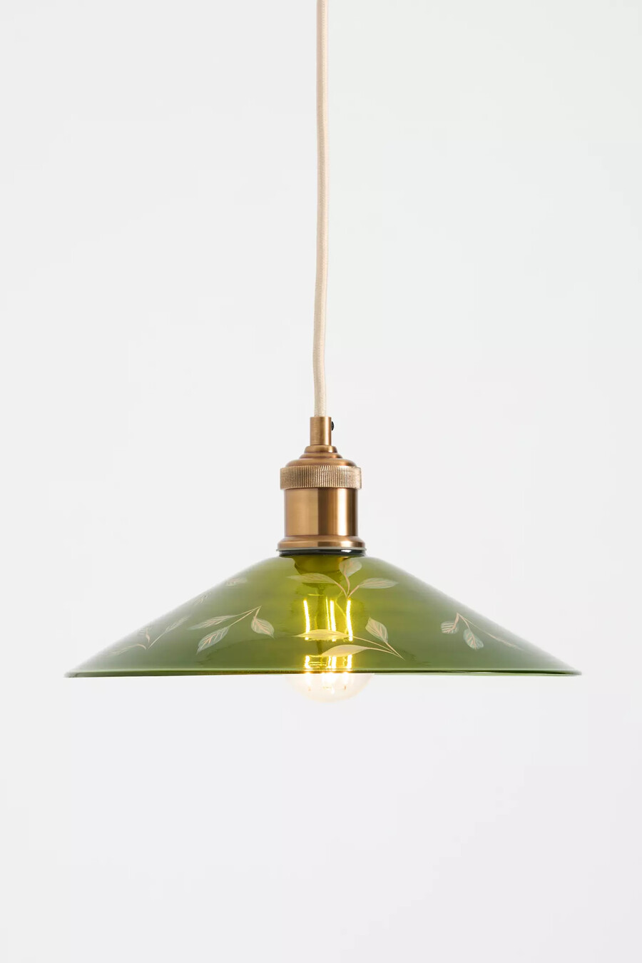 etched leaf glass pendant ceiling light
