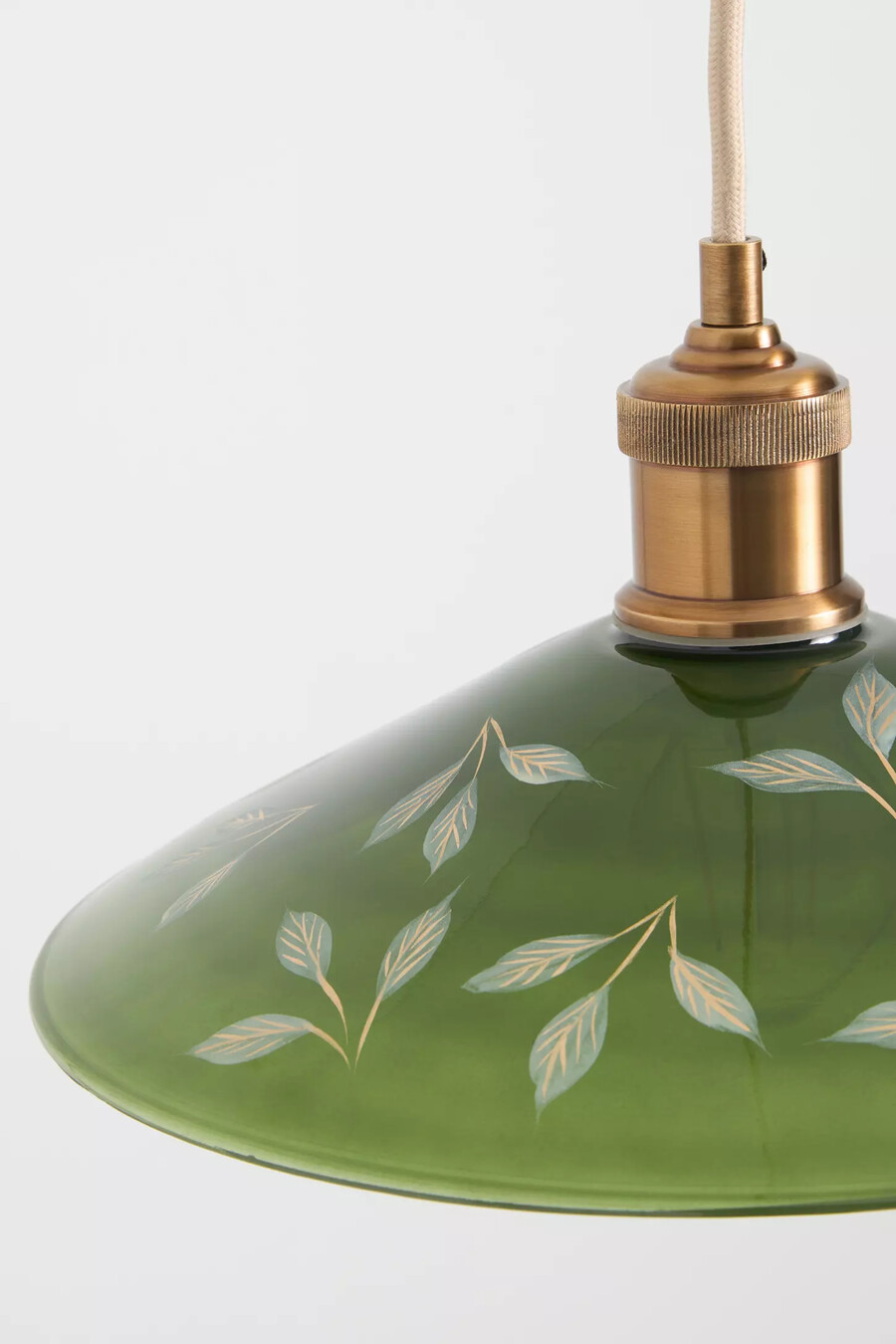 etched leaf glass pendant ceiling light