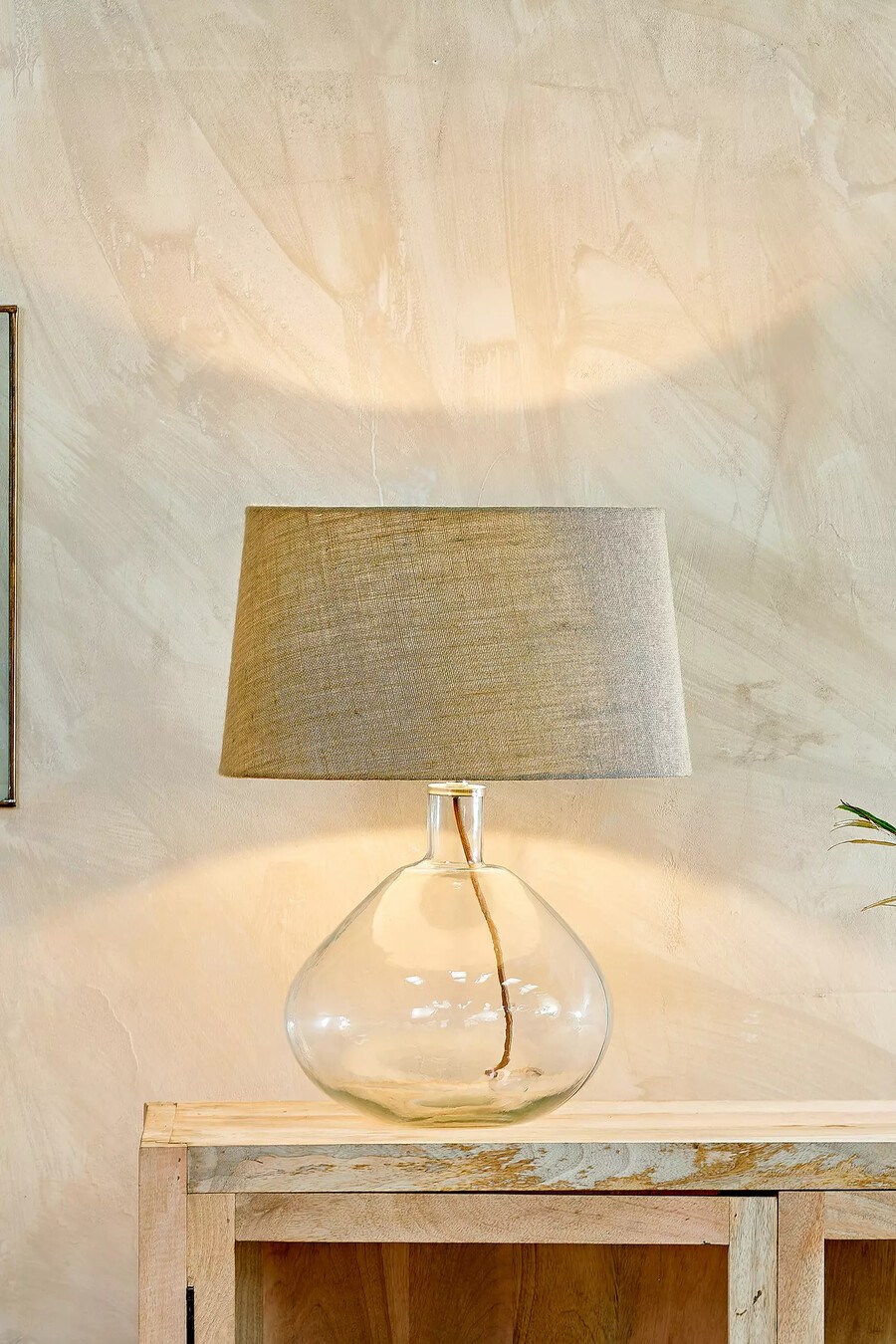 nkuku baba recycled glass lamp