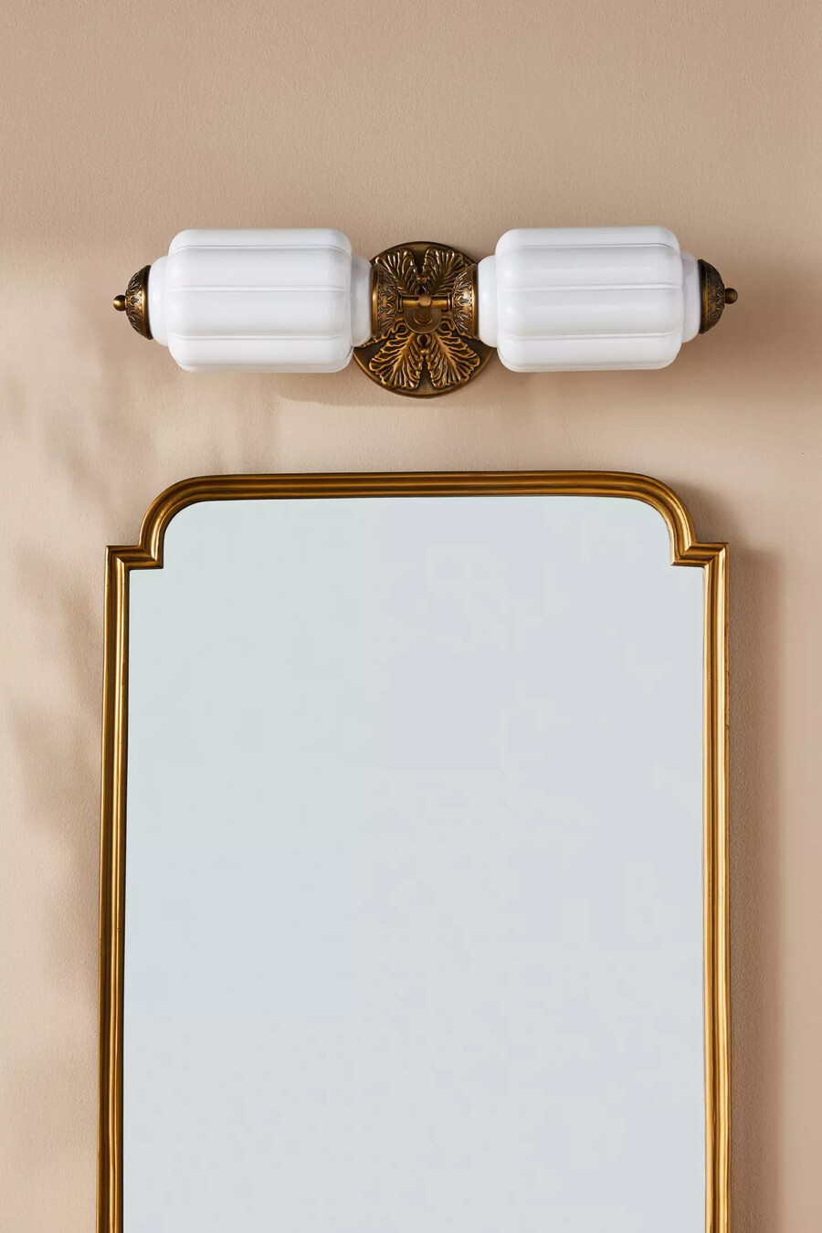 the eloise scallop milk glass vanity sconce wall light