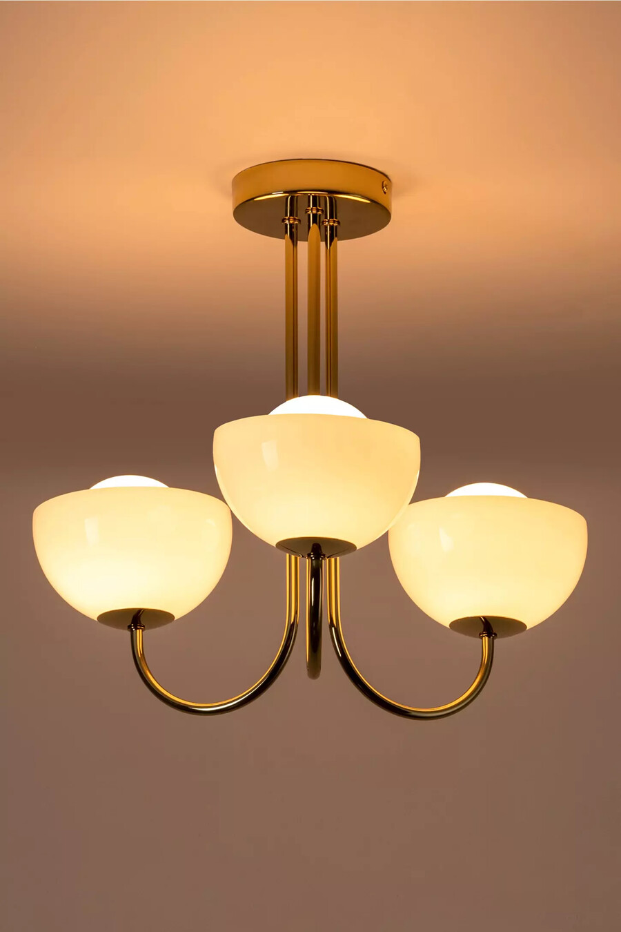 houseof 3 light dome ceiling light