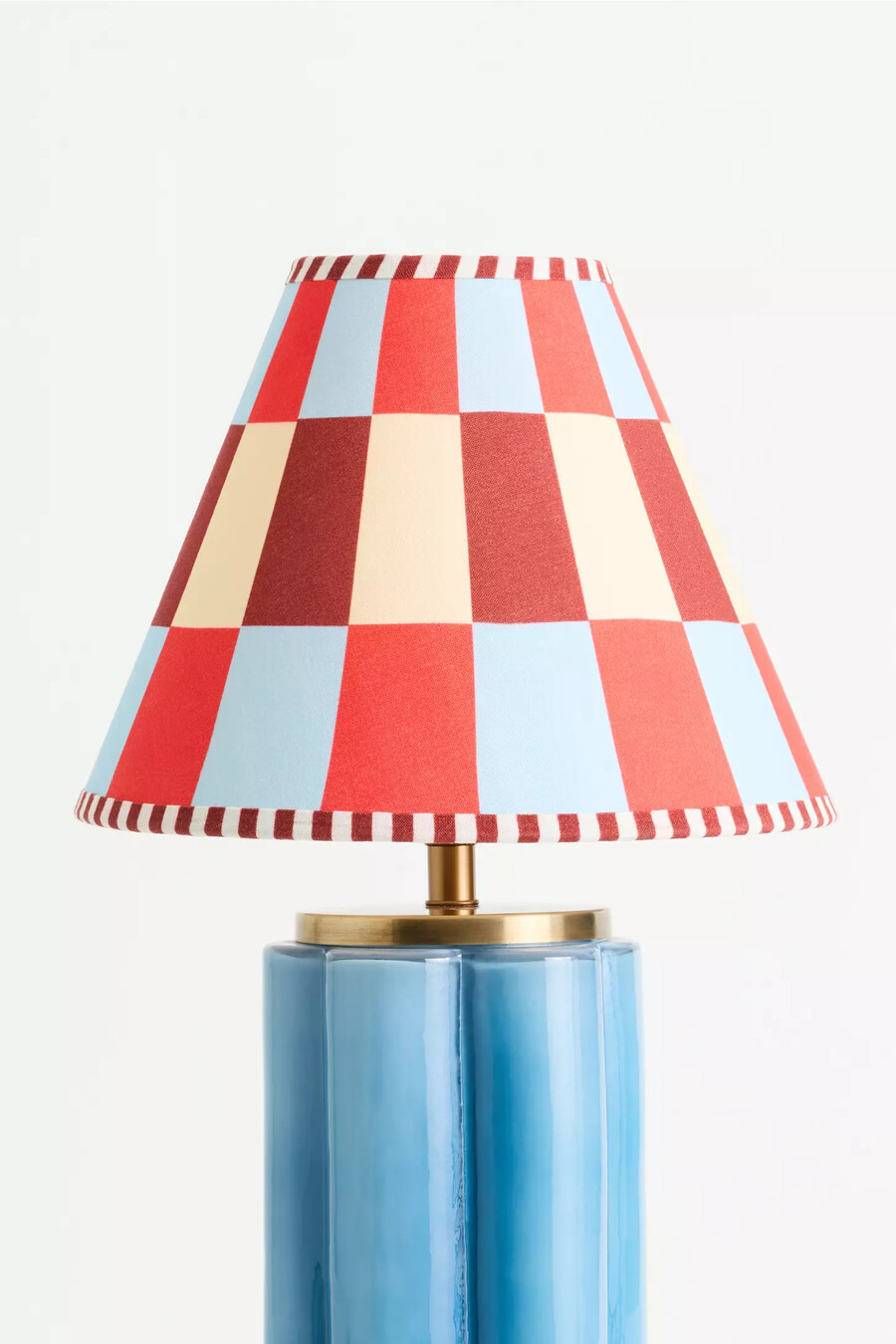damson madder geometric printed empire lamp shade