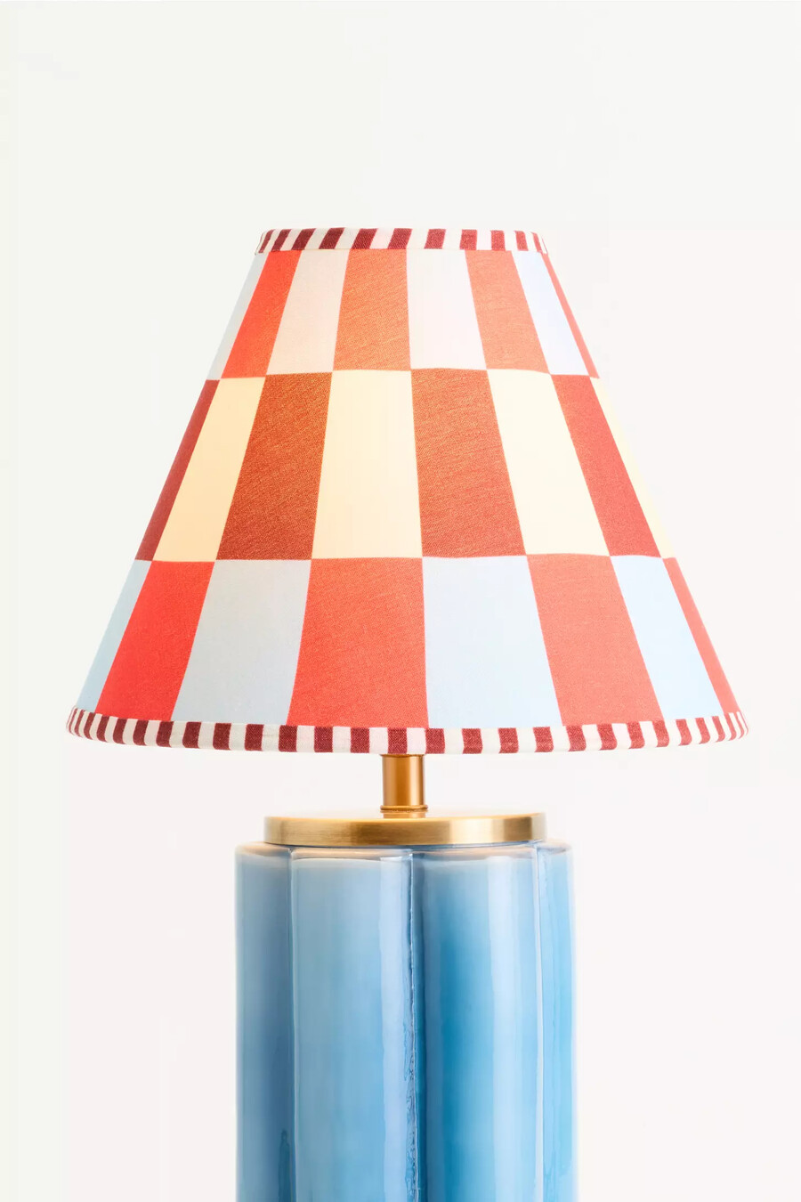 damson madder geometric printed empire lamp shade