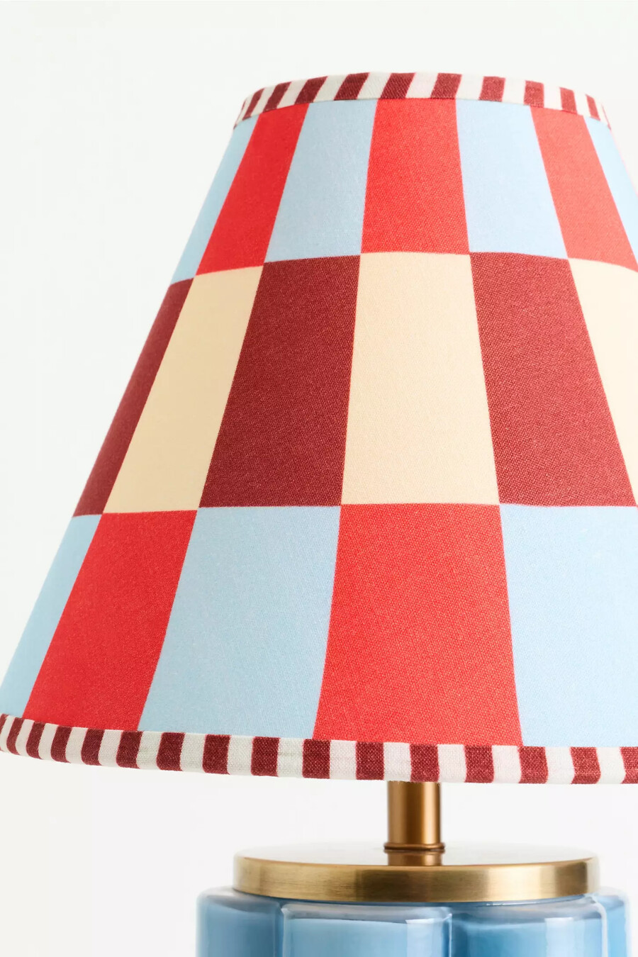 damson madder geometric printed empire lamp shade