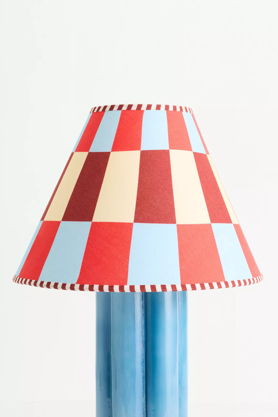 damson madder geometric printed empire lamp shade