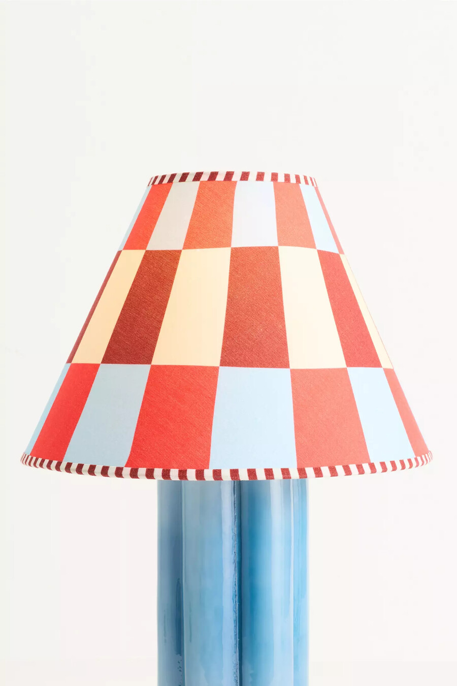 damson madder geometric printed empire lamp shade
