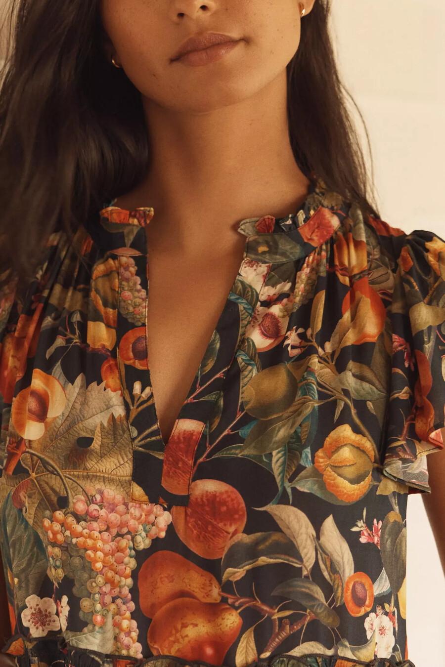 by anthropologie ruffle sleeve dress