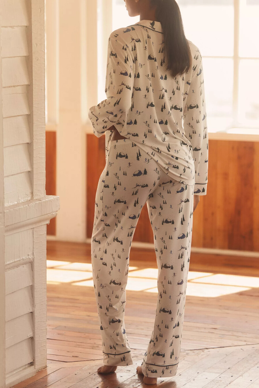 eberjey gisele long-sleeve printed pyjama set