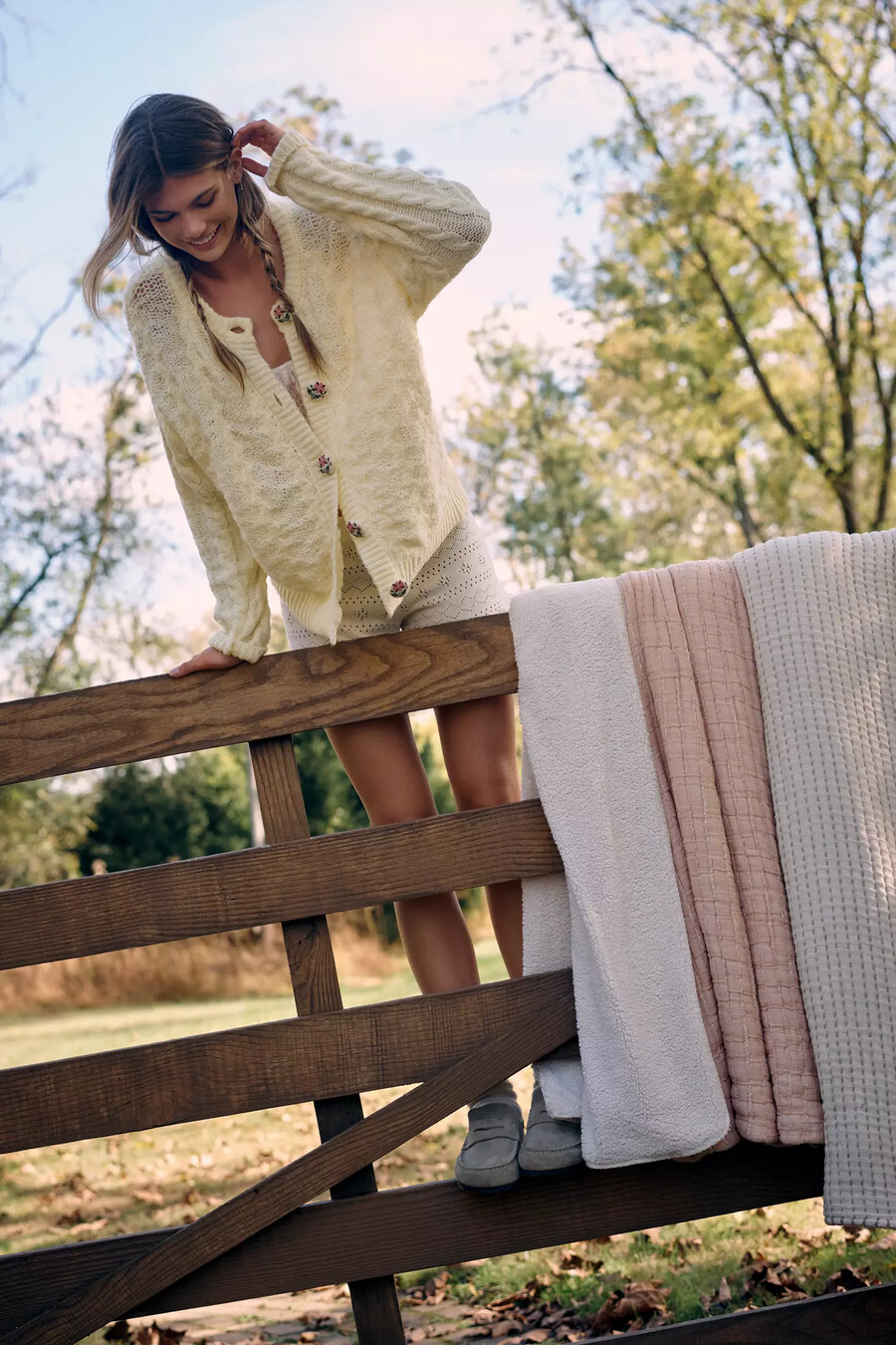 lyrebird novelty button cardigan