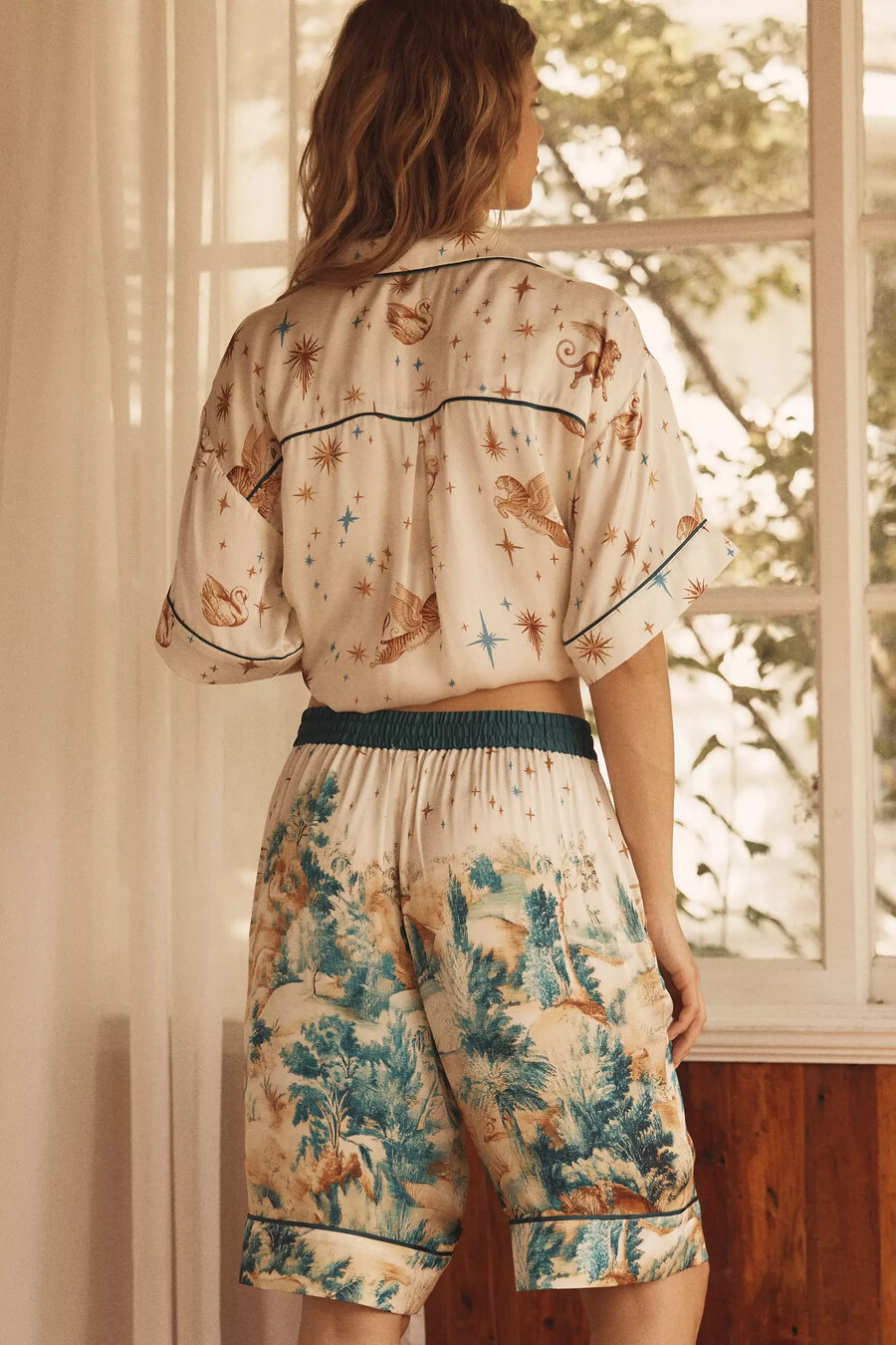 lyrebird silky bermuda shorts