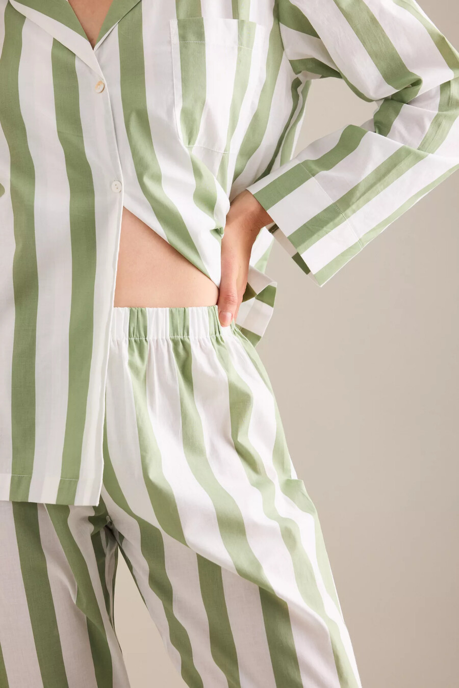 honna classic stripe long pyjama set