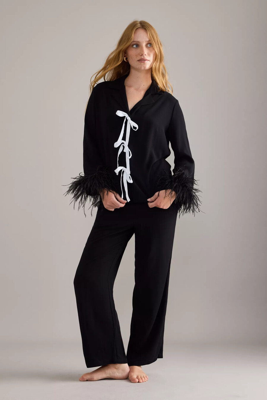 sleeper bow long pyjama set