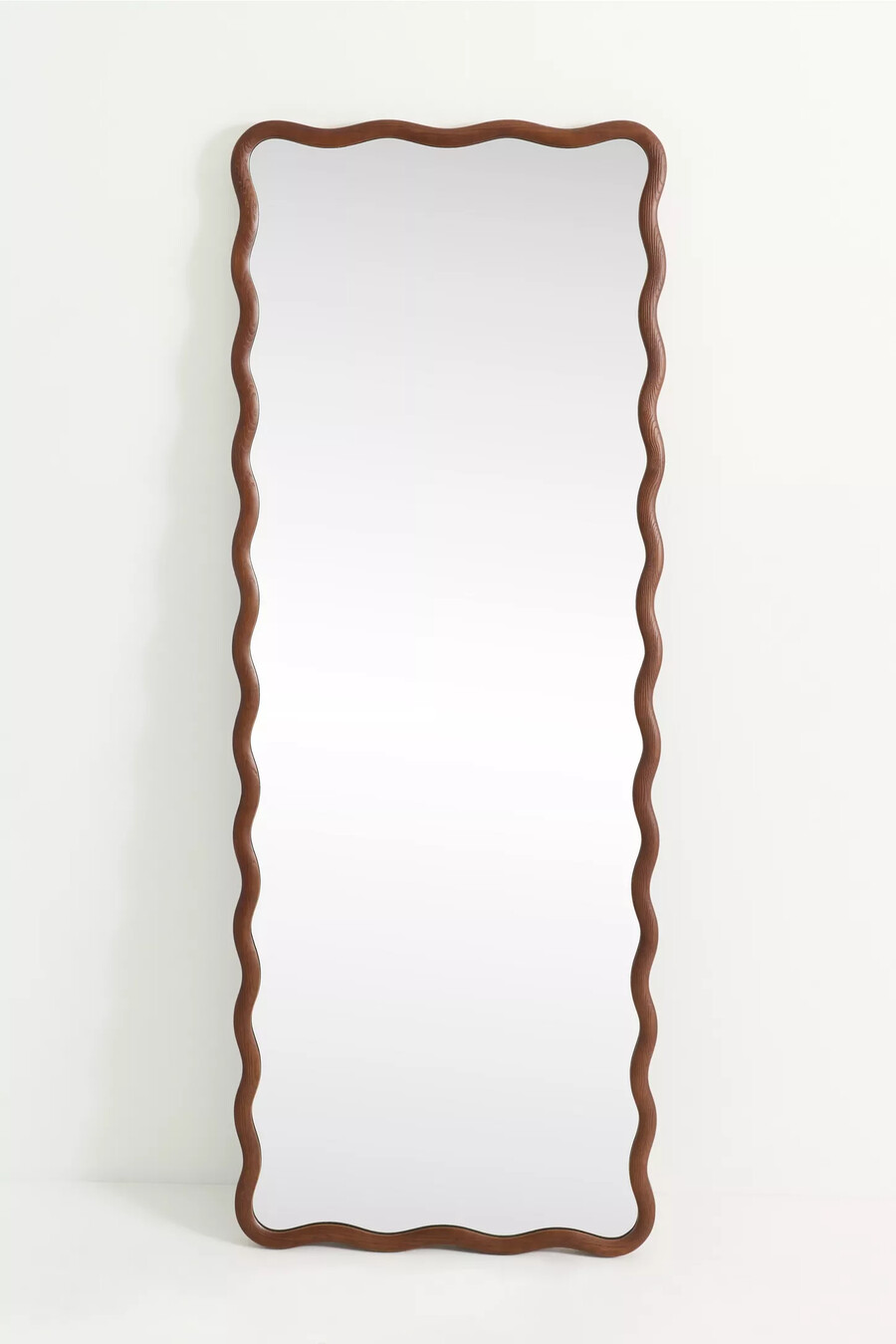 coquille scalloped floor mirror
