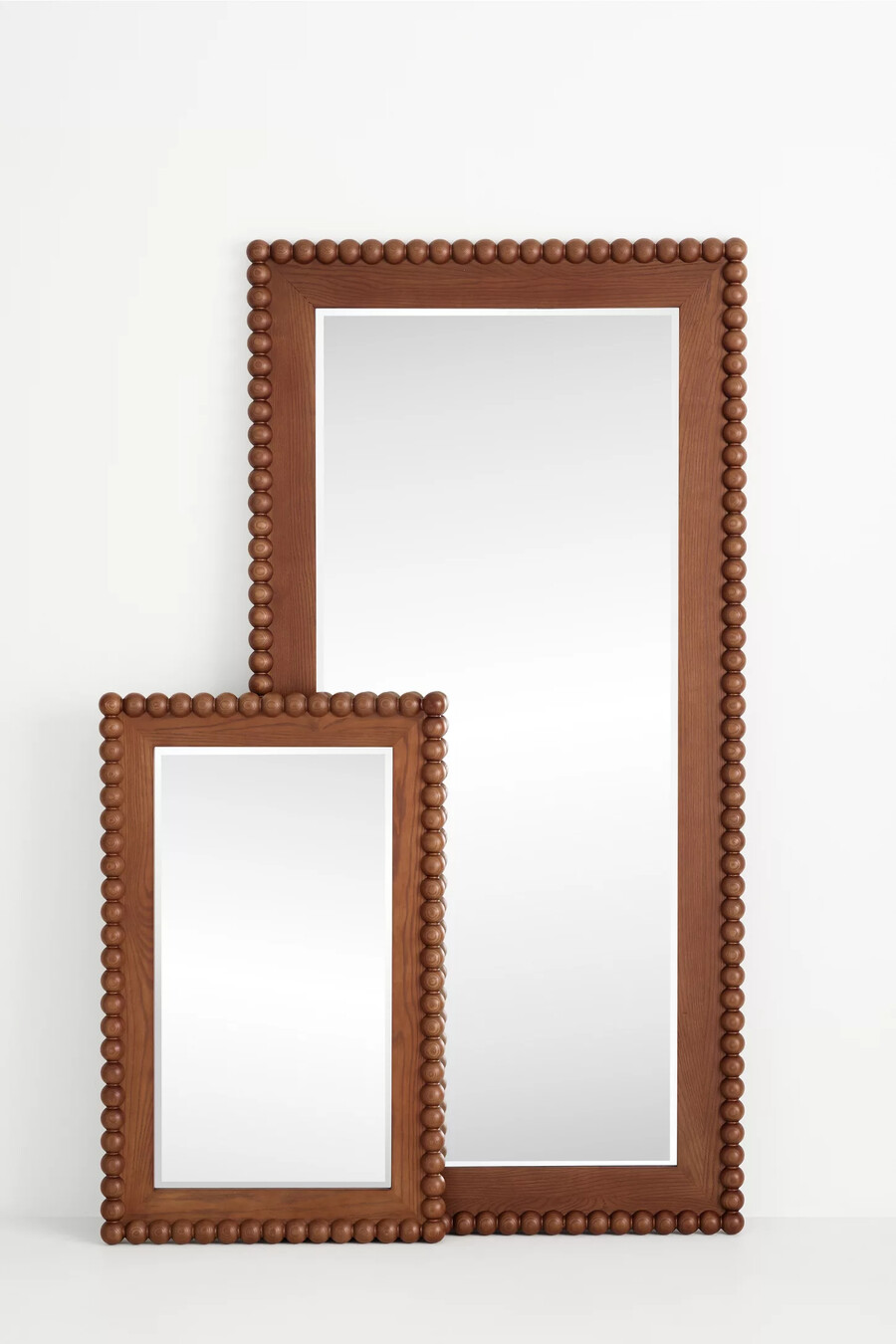 pippa wood bobbin rectangle portrait wall mirror