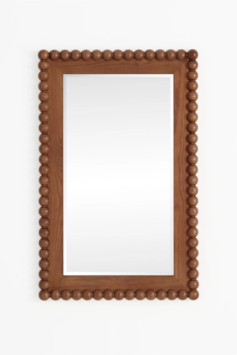 pippa wood bobbin rectangle portrait wall mirror