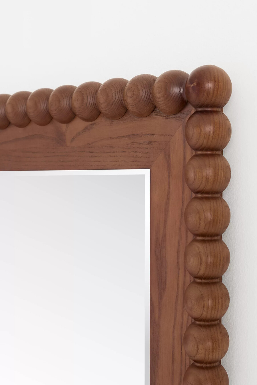 pippa wood bobbin rectangle portrait wall mirror