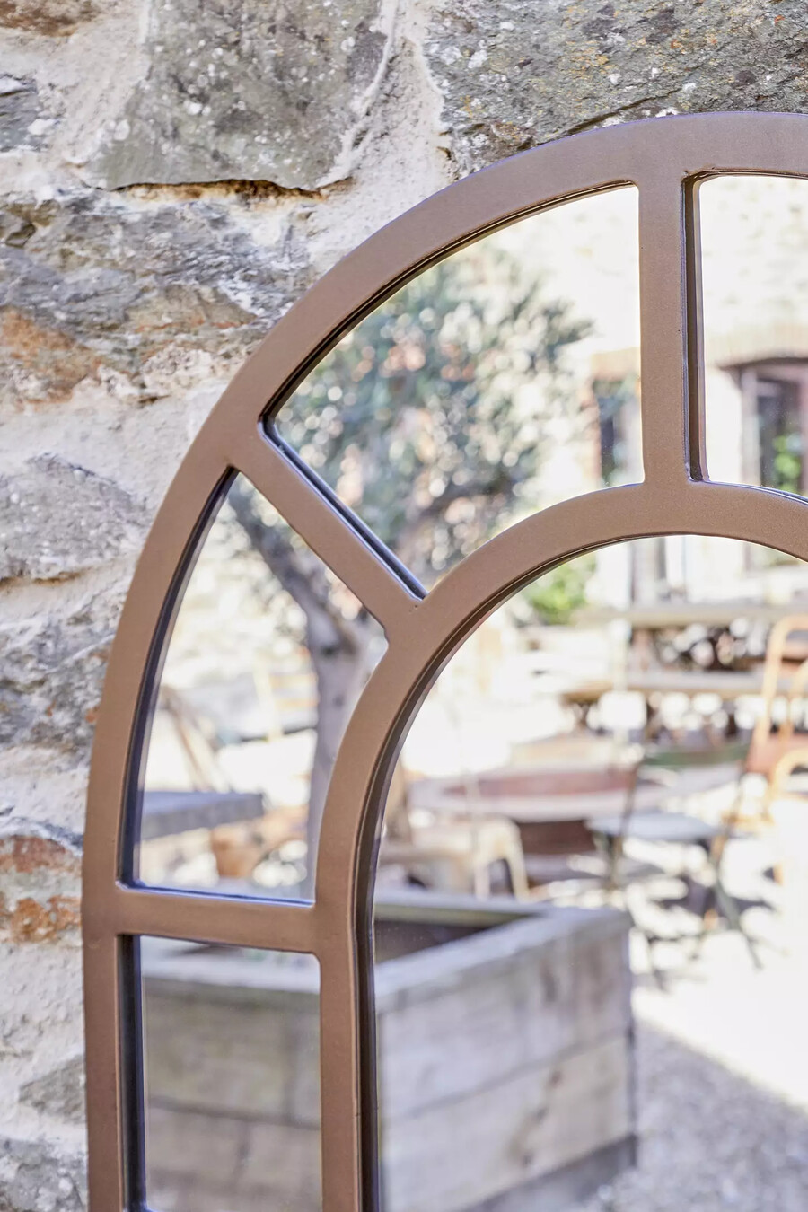 nkuku amaga arched outdoor mirror