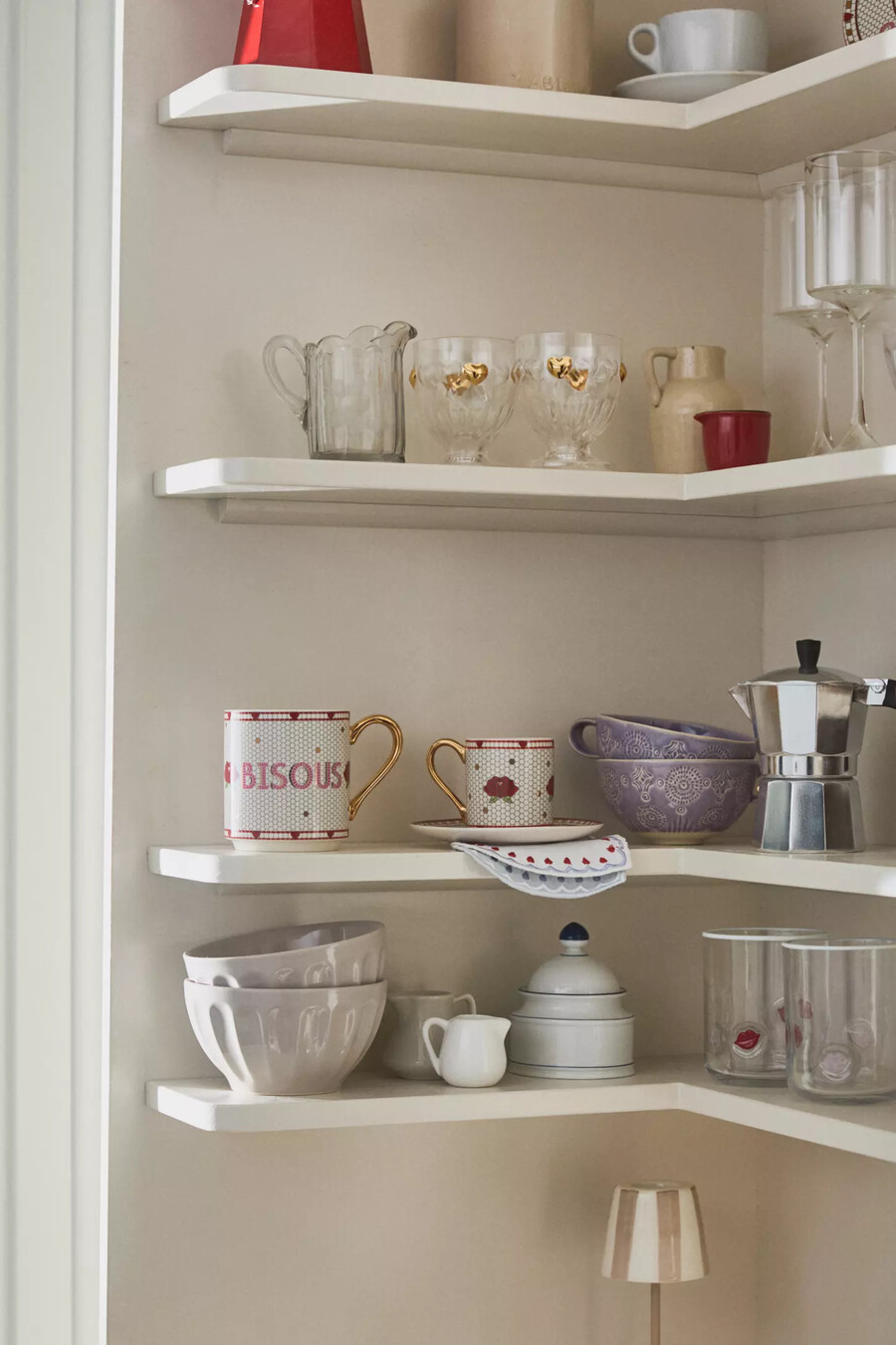 the bistro tile stoneware mug love edition