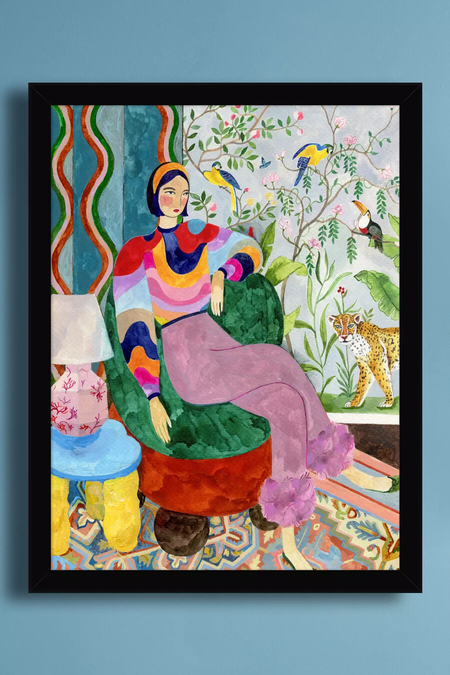 seated lady 2 by sharan ranshi wall art