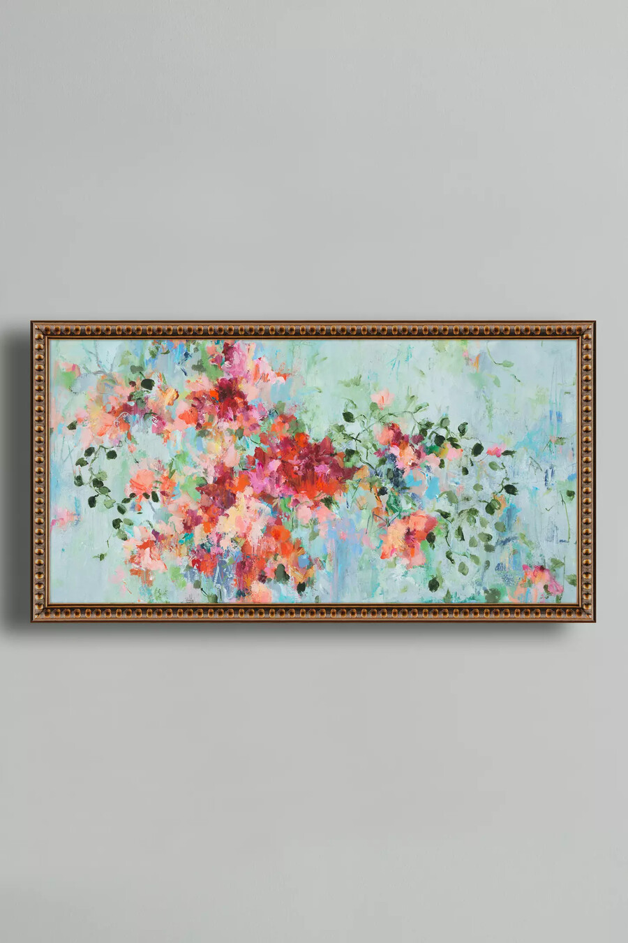 arrangement in crimson teal by sonal nathwani wall art