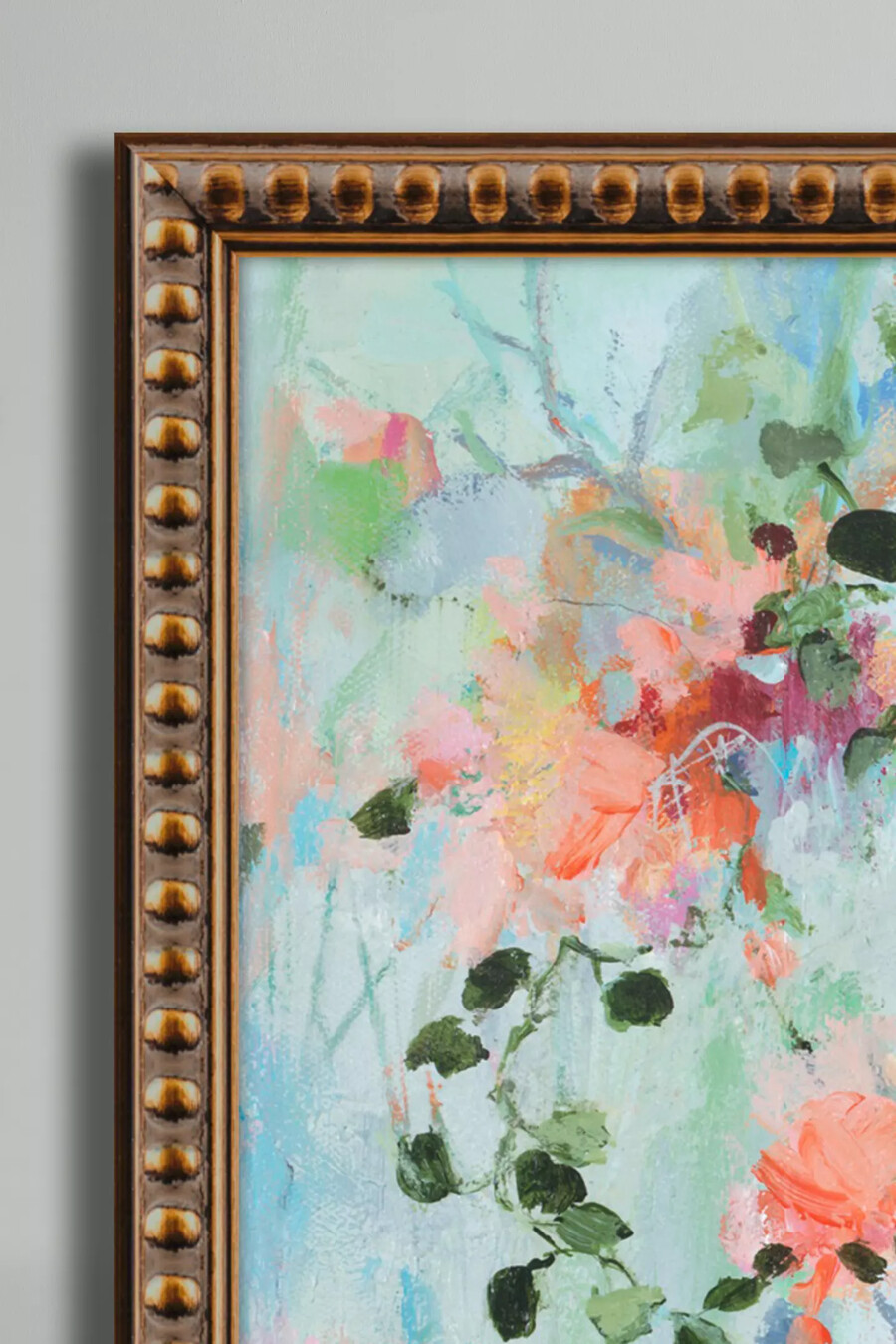 arrangement in crimson teal by sonal nathwani wall art