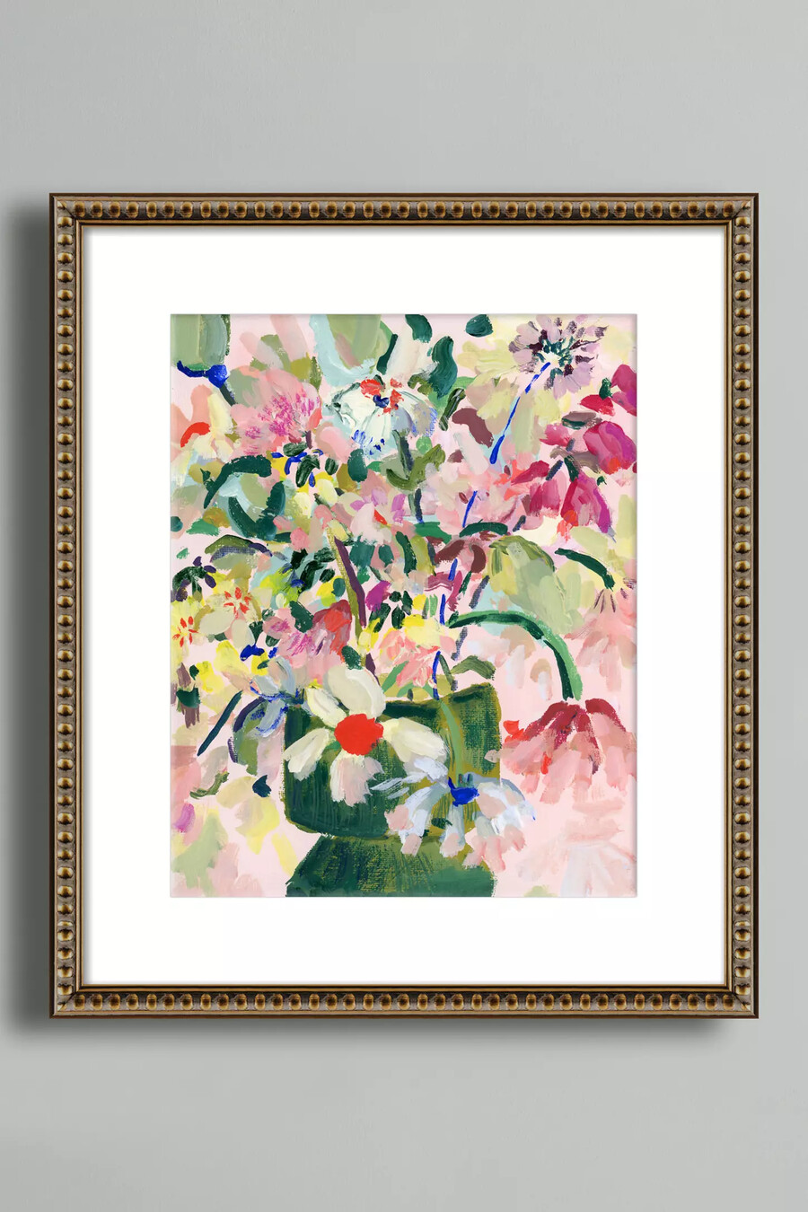 wildflowers in green vase no. 1 by kt smail wall art