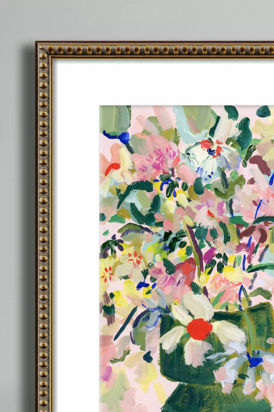 wildflowers in green vase no. 1 by kt smail wall art
