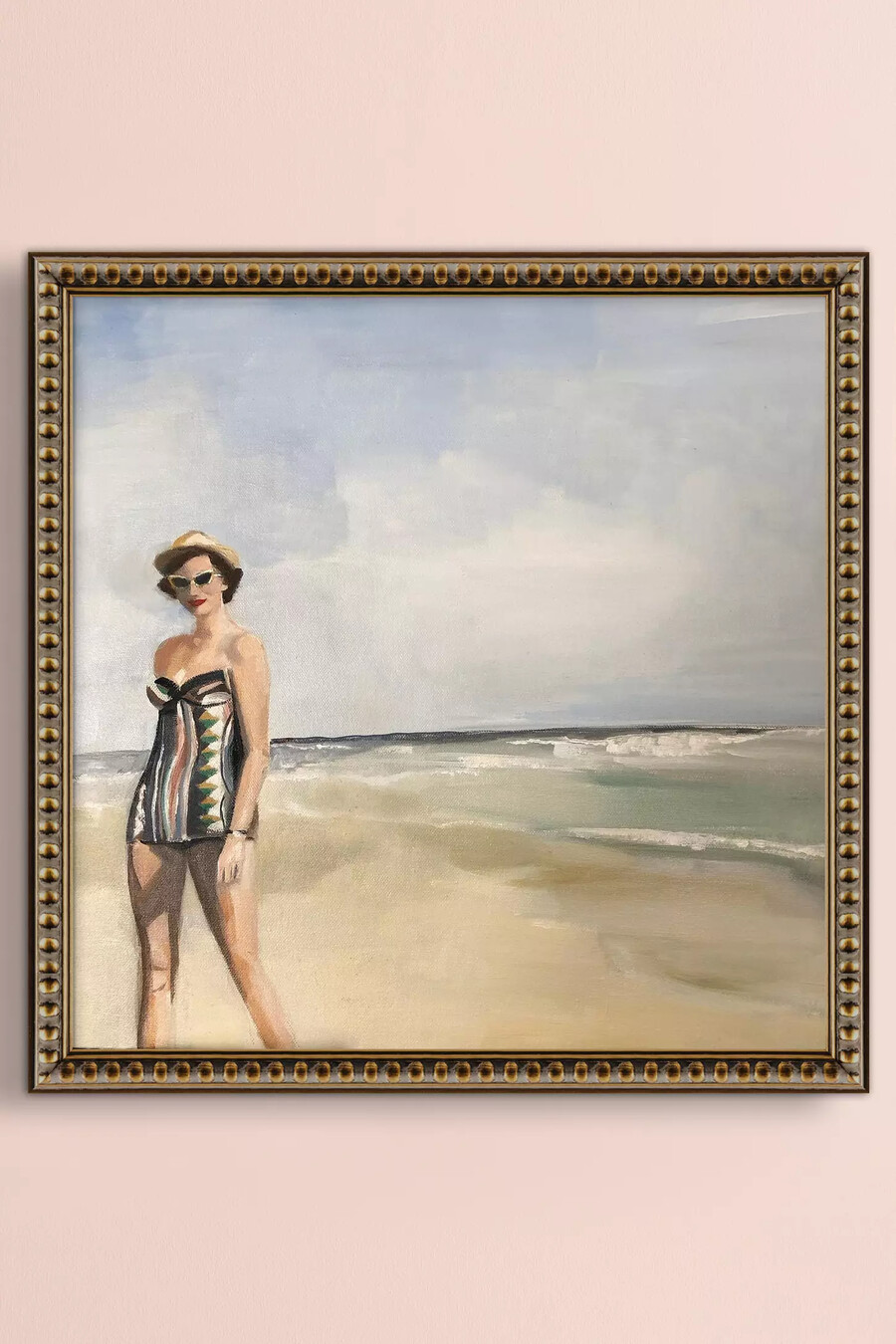 vintage shores framed wall art