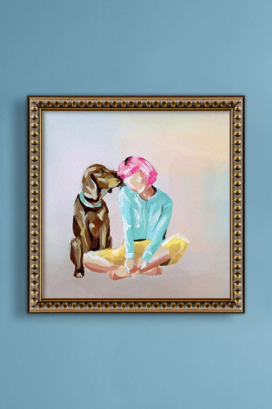 wet nose framed wall art