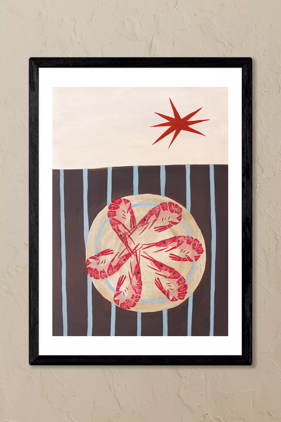 east end prints spicy gambas framed wall art print